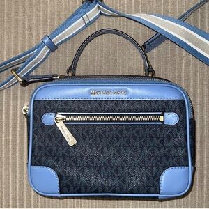 Michael Kors Blue and Black Crossbody Bag